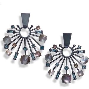 Kendra Scott fabia gunmetal earrings